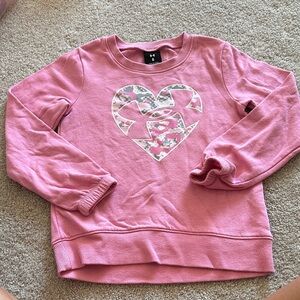 Under Armour Pink Camo Heart Kids Sweatshirt